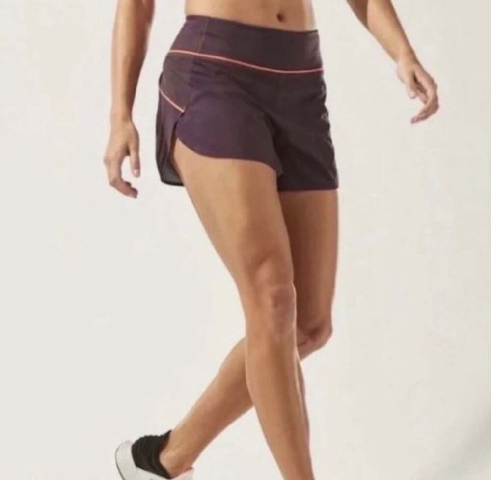 Athleta Run With It Short Piping Agate Purple Medium